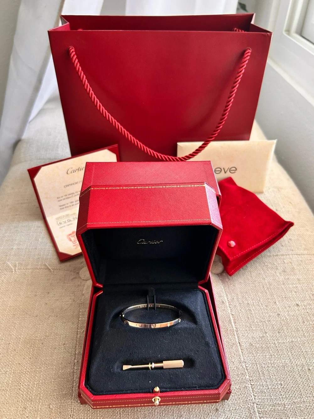 Cartier Rose Gold Love Bracelet SMALL MODEL